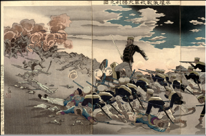일본인들이 그린 청일전쟁(1894년 9월 15일 평양전투, 일본 승리)