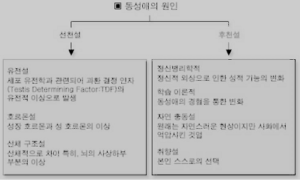 동성애 원인에 대한 상반 된 주장